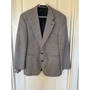 Ralph Lauren Blue Label Mens Sport Coat 42S Plaid Linen Silk Wool Blazer